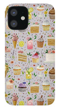 Load image into Gallery viewer, Floral Birthday Cakes, Ice Cream and Cocktails Pattern - Phone Case