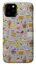 Load image into Gallery viewer, Floral Birthday Cakes, Ice Cream and Cocktails Pattern - Phone Case