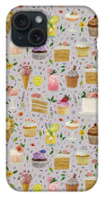 Load image into Gallery viewer, Floral Birthday Cakes, Ice Cream and Cocktails Pattern - Phone Case