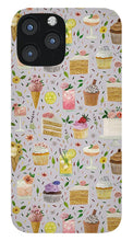 Load image into Gallery viewer, Floral Birthday Cakes, Ice Cream and Cocktails Pattern - Phone Case