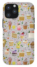 Load image into Gallery viewer, Floral Birthday Cakes, Ice Cream and Cocktails Pattern - Phone Case