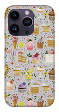 Load image into Gallery viewer, Floral Birthday Cakes, Ice Cream and Cocktails Pattern - Phone Case
