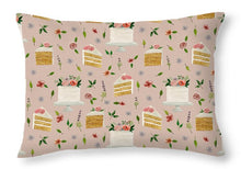 Load image into Gallery viewer, Floral Birthday Cakes Pattern - Throw Pillow