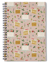 Load image into Gallery viewer, Floral Birthday Cakes Pattern - Spiral Notebook