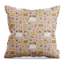 Load image into Gallery viewer, Floral Birthday Cakes Pattern - Throw Pillow