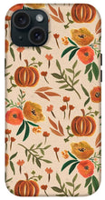 Load image into Gallery viewer, Floral Fall Pumpkin Pattern - Phone Case