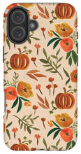 Load image into Gallery viewer, Floral Fall Pumpkin Pattern - Phone Case