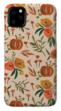 Load image into Gallery viewer, Floral Fall Pumpkin Pattern - Phone Case