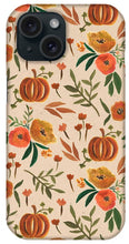 Load image into Gallery viewer, Floral Fall Pumpkin Pattern - Phone Case