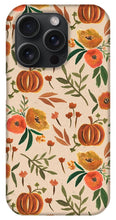 Load image into Gallery viewer, Floral Fall Pumpkin Pattern - Phone Case