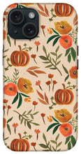 Load image into Gallery viewer, Floral Fall Pumpkin Pattern - Phone Case