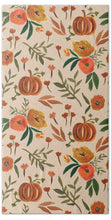 Load image into Gallery viewer, Floral Fall Pumpkin Pattern - Beach Towel