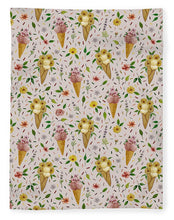 Load image into Gallery viewer, Floral Ice Cream Pattern - Blanket