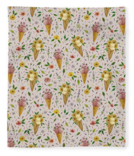 Load image into Gallery viewer, Floral Ice Cream Pattern - Blanket
