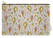 Load image into Gallery viewer, Floral Ice Cream Pattern - Zip Pouch