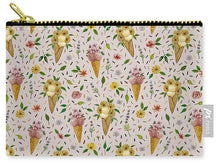 Load image into Gallery viewer, Floral Ice Cream Pattern - Zip Pouch