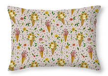 Load image into Gallery viewer, Floral Ice Cream Pattern - Throw Pillow