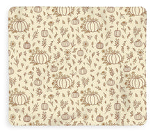 Load image into Gallery viewer, Floral Ink Pumpkin Pattern - Blanket
