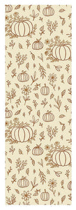 Floral Ink Pumpkin Pattern - Yoga Mat