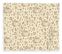 Load image into Gallery viewer, Floral Ink Pumpkin Pattern - Blanket