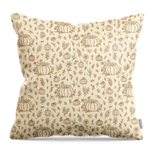 Load image into Gallery viewer, Floral Ink Pumpkin Pattern - Throw Pillow