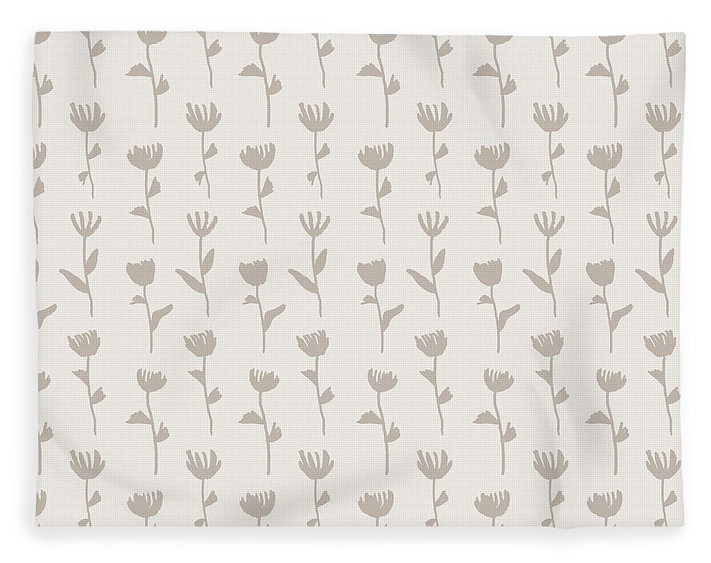 Ink Flower Pattern - Blanket