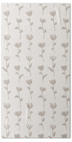 Ink Flower Pattern - Beach Towel