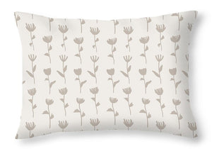 Ink Flower Pattern - Throw Pillow