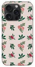 Load image into Gallery viewer, Pink Roses and Leaves Pattern - Phone Case