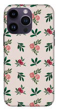 Load image into Gallery viewer, Pink Roses and Leaves Pattern - Phone Case