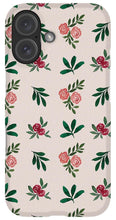 Load image into Gallery viewer, Pink Roses and Leaves Pattern - Phone Case
