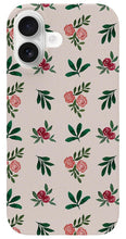 Load image into Gallery viewer, Pink Roses and Leaves Pattern - Phone Case