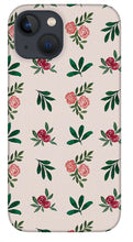 Load image into Gallery viewer, Pink Roses and Leaves Pattern - Phone Case