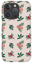 Load image into Gallery viewer, Pink Roses and Leaves Pattern - Phone Case