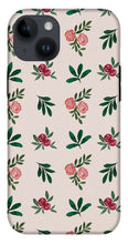 Load image into Gallery viewer, Pink Roses and Leaves Pattern - Phone Case