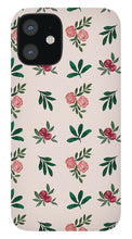 Load image into Gallery viewer, Pink Roses and Leaves Pattern - Phone Case