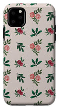 Load image into Gallery viewer, Pink Roses and Leaves Pattern - Phone Case