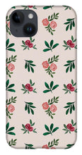 Load image into Gallery viewer, Pink Roses and Leaves Pattern - Phone Case