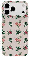 Load image into Gallery viewer, Pink Roses and Leaves Pattern - Phone Case