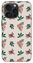 Load image into Gallery viewer, Pink Roses and Leaves Pattern - Phone Case