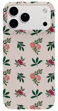 Load image into Gallery viewer, Pink Roses and Leaves Pattern - Phone Case