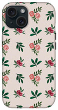 Load image into Gallery viewer, Pink Roses and Leaves Pattern - Phone Case