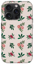 Load image into Gallery viewer, Pink Roses and Leaves Pattern - Phone Case