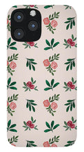 Load image into Gallery viewer, Pink Roses and Leaves Pattern - Phone Case