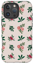 Load image into Gallery viewer, Pink Roses and Leaves Pattern - Phone Case