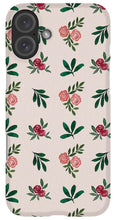 Load image into Gallery viewer, Pink Roses and Leaves Pattern - Phone Case