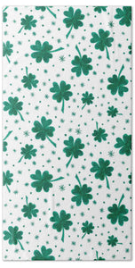 Four Leaf Clover St. Patrick's Day Pattern - Beach Towel
