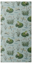 Load image into Gallery viewer, Frog and Dragonfly Pattern - Bath Towel