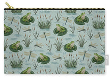 Load image into Gallery viewer, Frog and Dragonfly Pattern - Zip Pouch