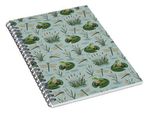 Load image into Gallery viewer, Frog and Dragonfly Pattern - Spiral Notebook